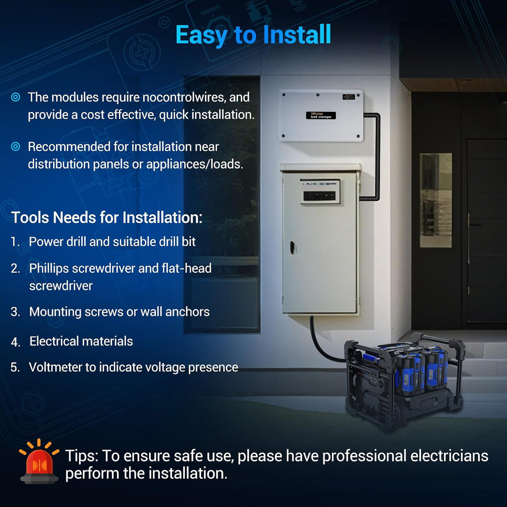 100 Amp Smart Management Module Compatible for Generac 7006 Load Manager, Transfer Switches and Generators, Efficient Load Shed Management