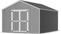 Little Cottage Co. 12x16 Value Gable Shed with Floor, Outdoor Wood Storage Do-It-Yourself Precut Kit