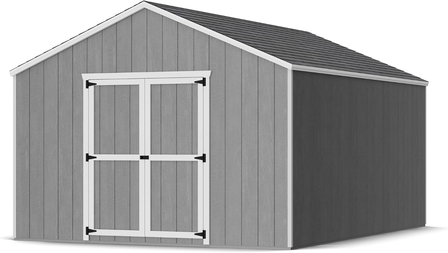 Little Cottage Co. 12x16 Value Gable Shed with Floor, Outdoor Wood Storage Do-It-Yourself Precut Kit