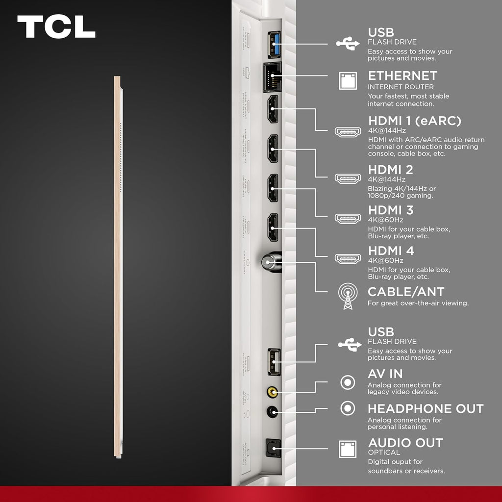 TCL 55 Inch Class NXTVISION Series Picture Frame Canvas Art TV | 55A300W, 2024 Model | QLED 4K HDR Smart Google TV | 120HZ Dolby Atmos Audio | Voice Remote Alexa Google Apple Streaming Television