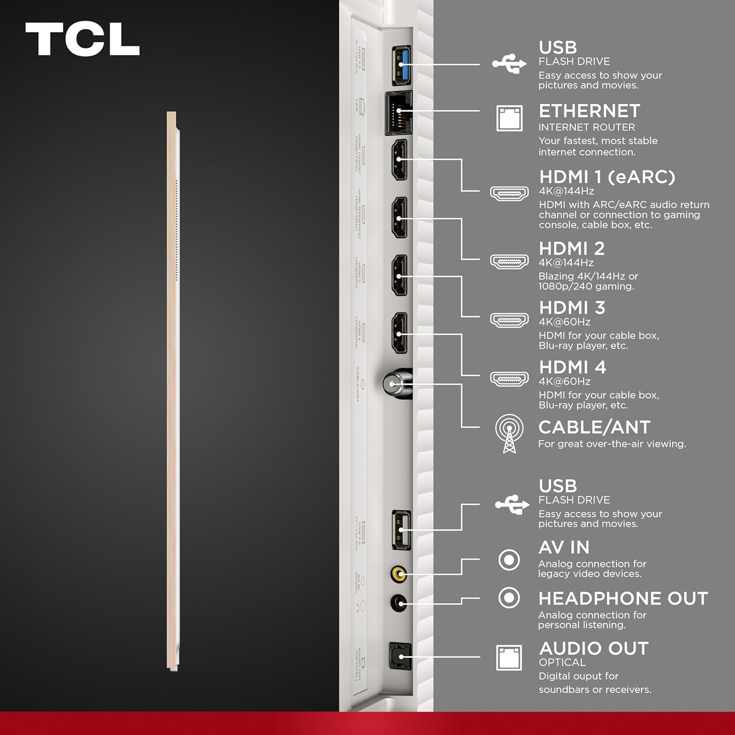 TCL 55 Inch Class NXTVISION Series Picture Frame Canvas Art TV | 55A300W, 2024 Model | QLED 4K HDR Smart Google TV | 120HZ Dolby Atmos Audio | Voice Remote Alexa Google Apple Streaming Television