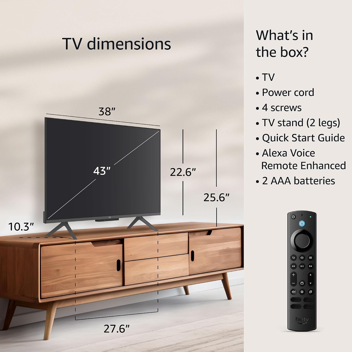 Amazon Fire TV 43' Omni QLED Series 4K UHD smart TV, Dolby Vision IQ, Fire TV Ambient Experience, hands-free with Alexa