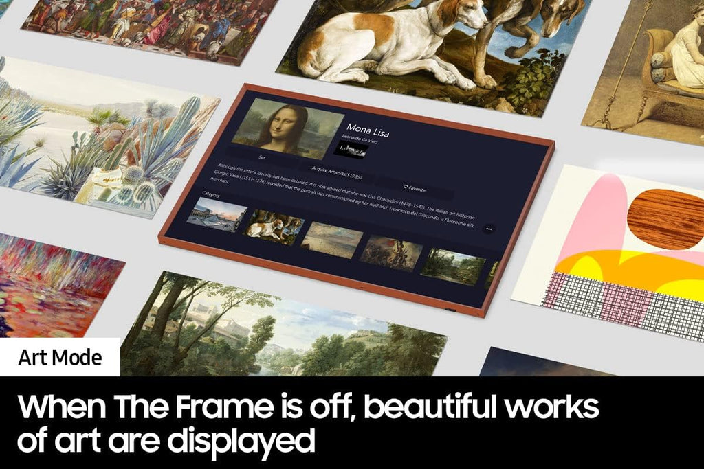 Samsung 32-Inch Class QLED The Frame LS03C Series, 1080p Resolution, Quantum HDR, Art Mode, Anti-Reflection Matte Display, Slim Fit Wall Mount Included, Smart TV w/Alexa Built-in (QN32LS03CB)