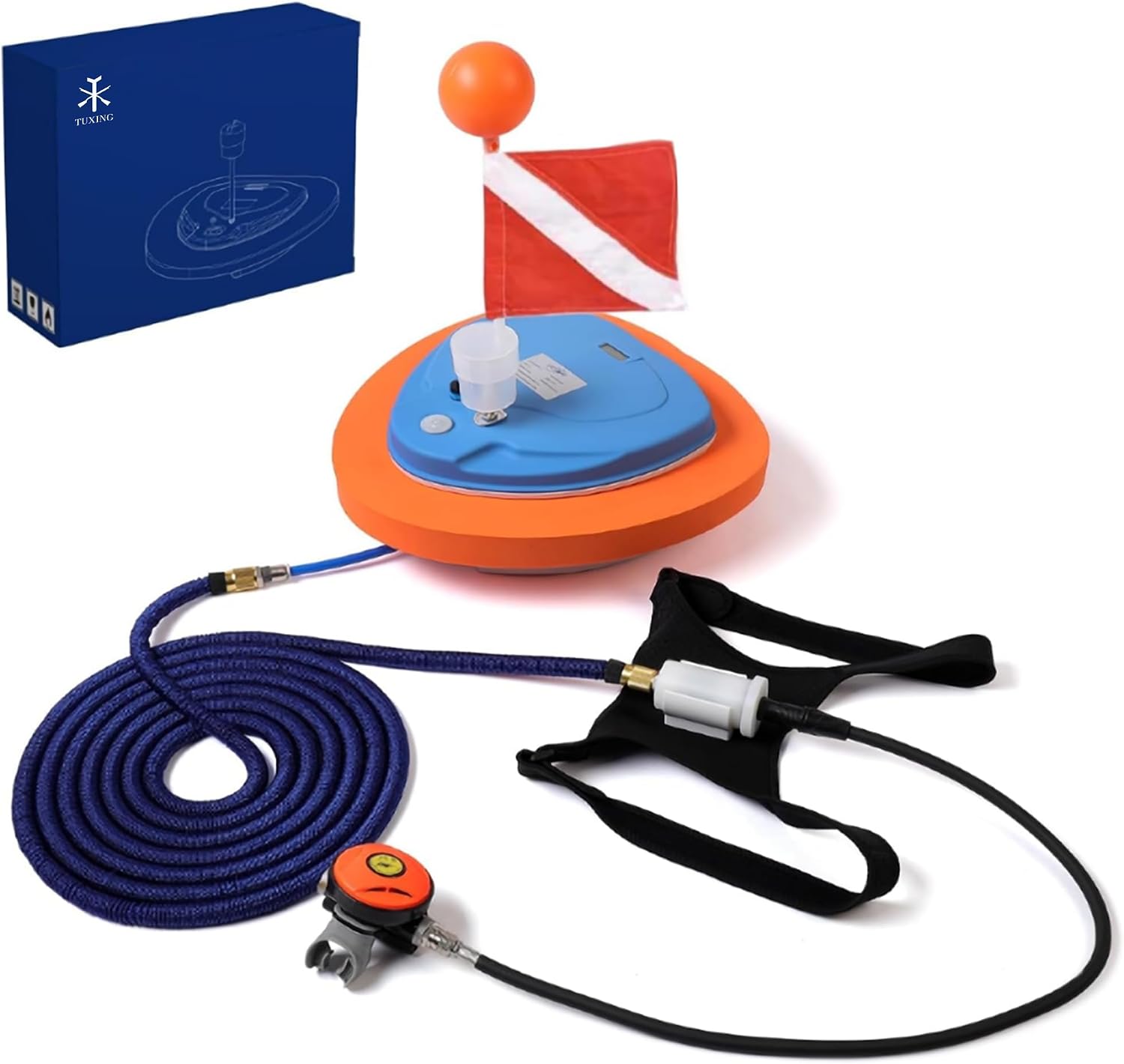 TUXING Upgraded Scuba Diving Ventilator Tankless Diving System,Portable Rechargeable Scuba Diving Tank, Waterproof Air Compressor,Swimming Pool Toys Diving Toys,Dive Without Tanks
