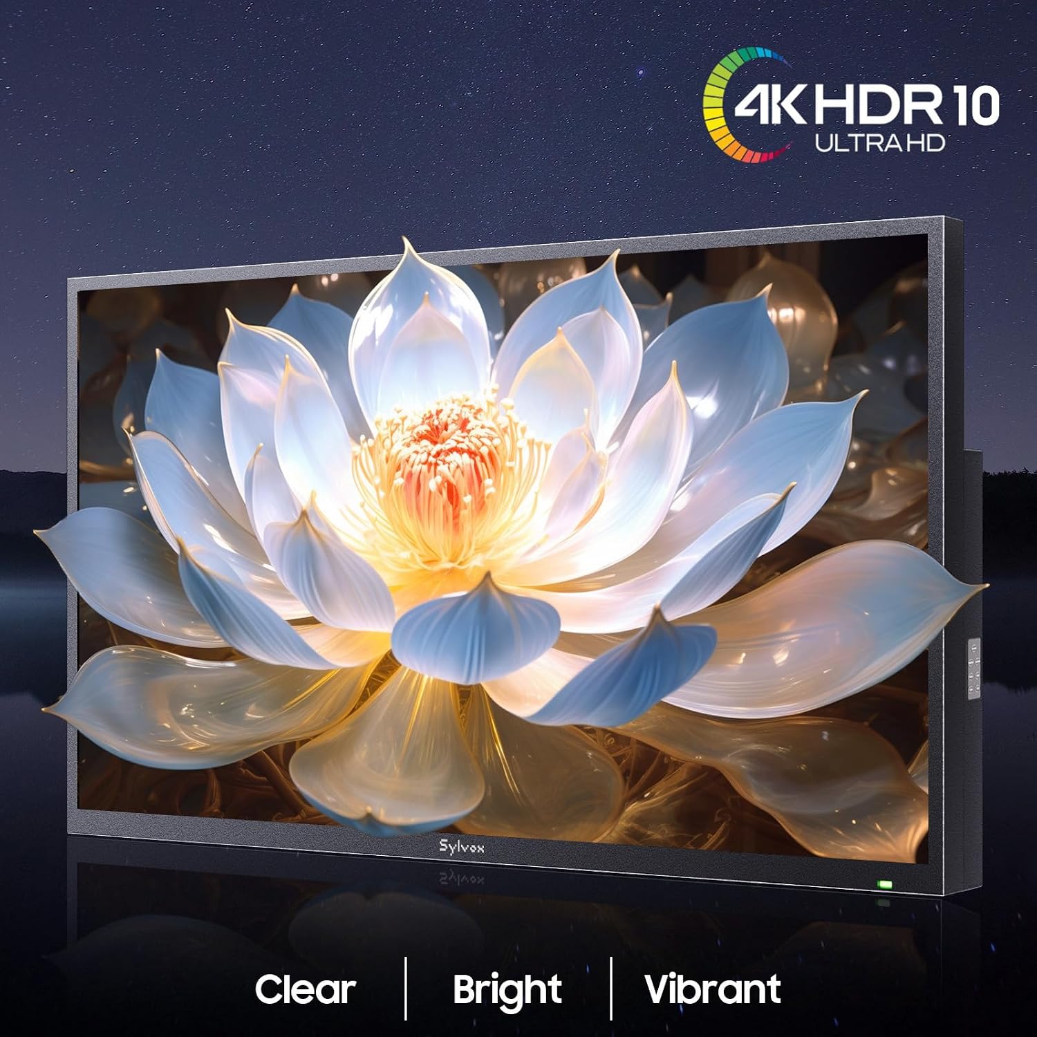 SYLVOX Outdoor TV, 43 inch Smart TV Waterproof Outdoor TVs, 4K Weatherproof Television for Outside, Support Google Assistant, Chromecast, 1000 nit Brightness Partial Sun (Deck Pro 3.0)