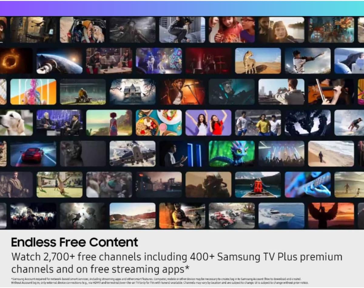 Samsung 50' Class Crystal UHD U7900F (2025) 4K Smart TV HDR 10+ Motion Xcelerator Bluetooth Bixby, Alexa, Google Assistant with Wall Mount(Renewed)