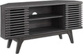 Modway Render Mid-Century Modern Low Profile 46' Corner Media TV Stand in Charcoal