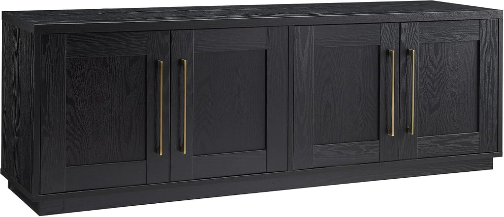 Henn&Hart Tillman Rectangular TV Stand for TV's up to 80' in Black Grain | Rectangular, for TV's, in Black Grain