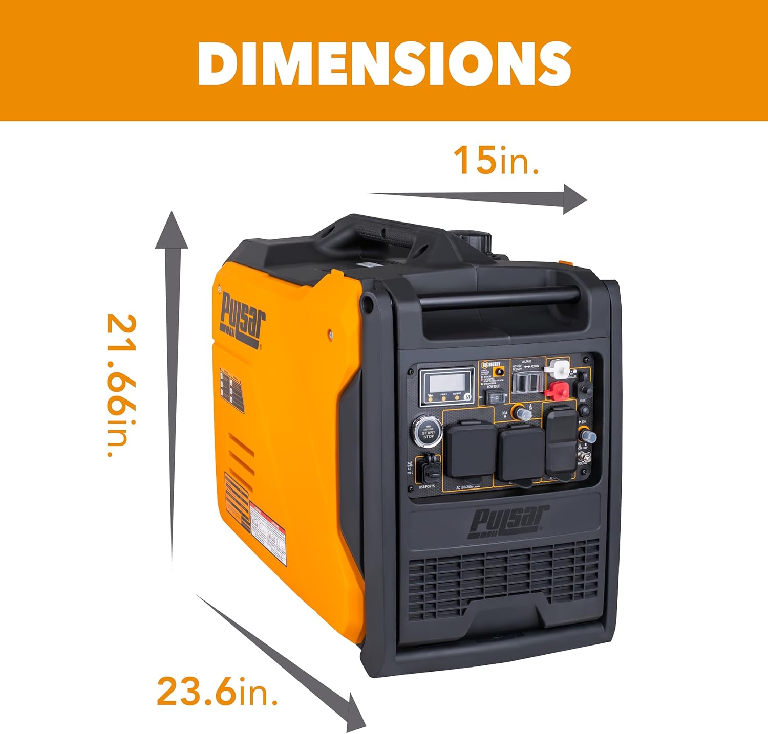 Pulsar 6000 Watt Portable Inverter Generator, Dual Fuel Gasoline & Propane, Remote Electric Start, CO Sensor, Parallel Capable, Super Quiet, Use for RV, Camping, Outdoor & Home, NEX60BiSRCO