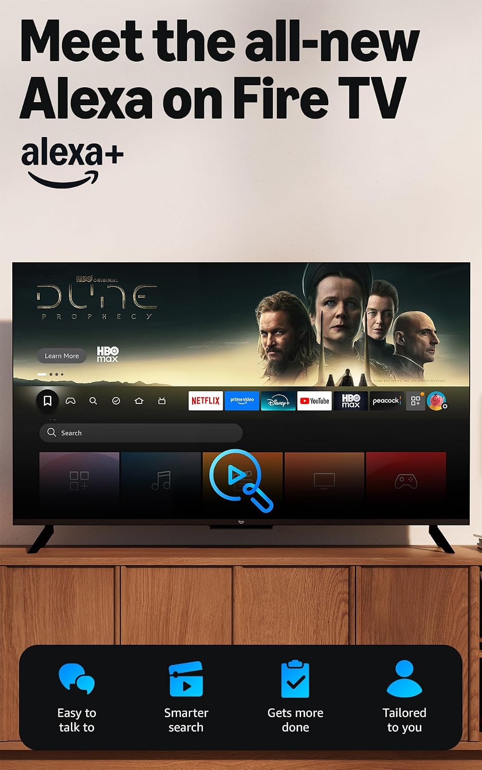Amazon Ember 55' 4-Series with Fire TV (newest model), 4K Ultra HD smart TV with Alexa Remote, HDR10+, fast processor, Dolby Audio, Ambient Experience, free and live TV, find shows faster with Alexa+