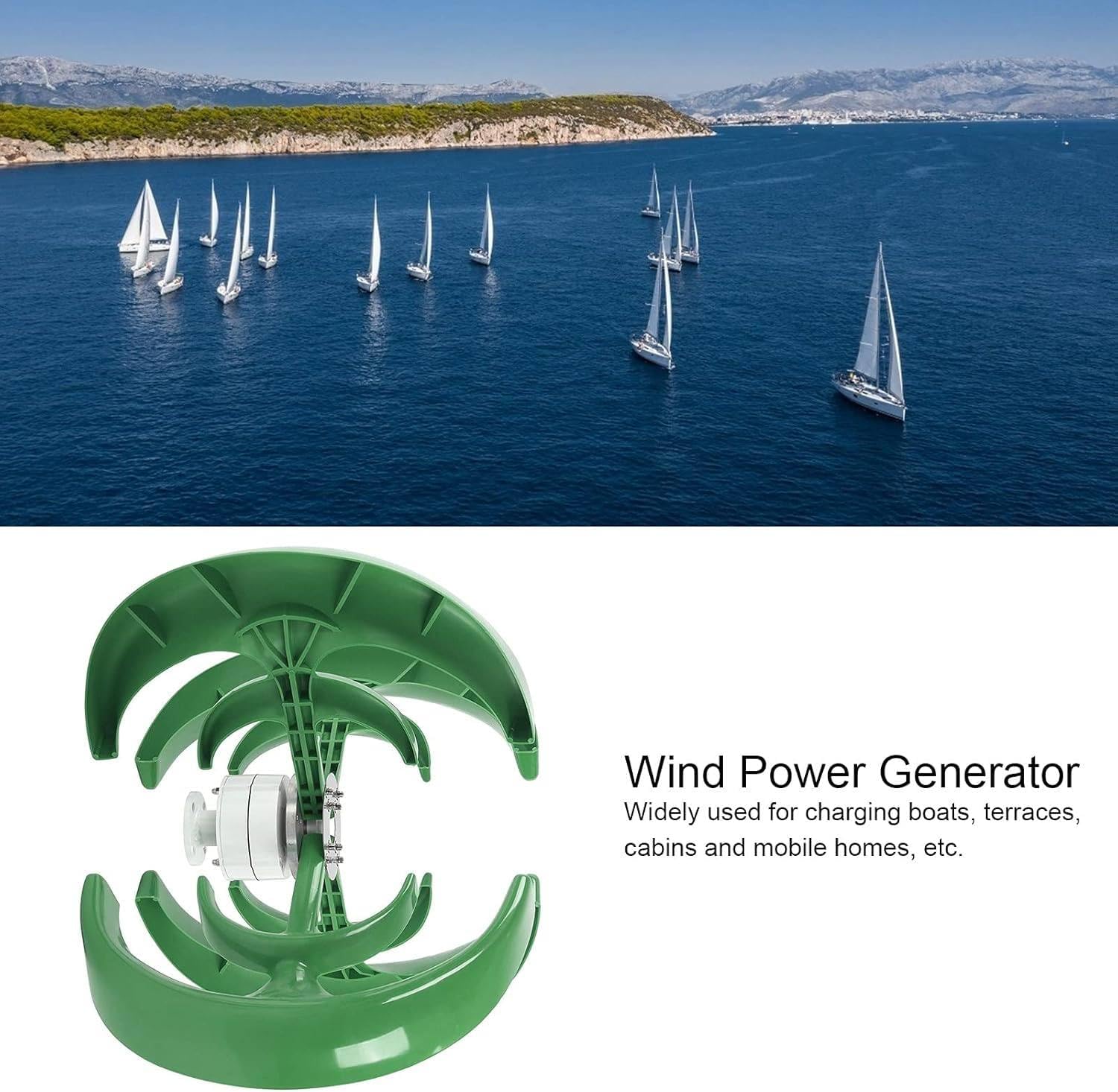 12V 24V Vertical Axis Wind Turbine Kit, 3-Phase Permanent Magnet Generator, DIY Solar Windmill, Eco-Friendly Renewable Energy Model, Science Education Tool