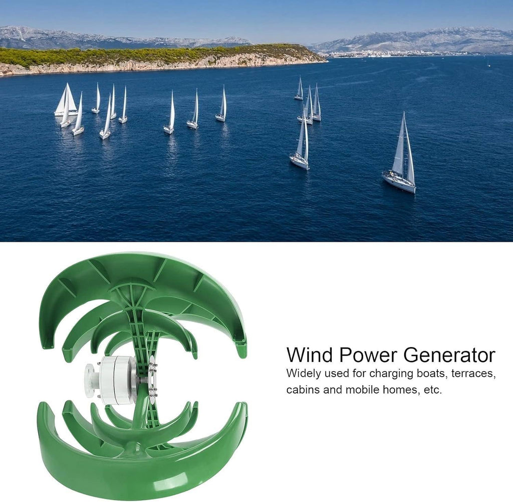 12V 24V Vertical Axis Wind Generator Kit - 3-Phase Permanent Magnet DIY Wind Turbine for Solar-Powered Models, Renewable Energy Science Teaching Tool
