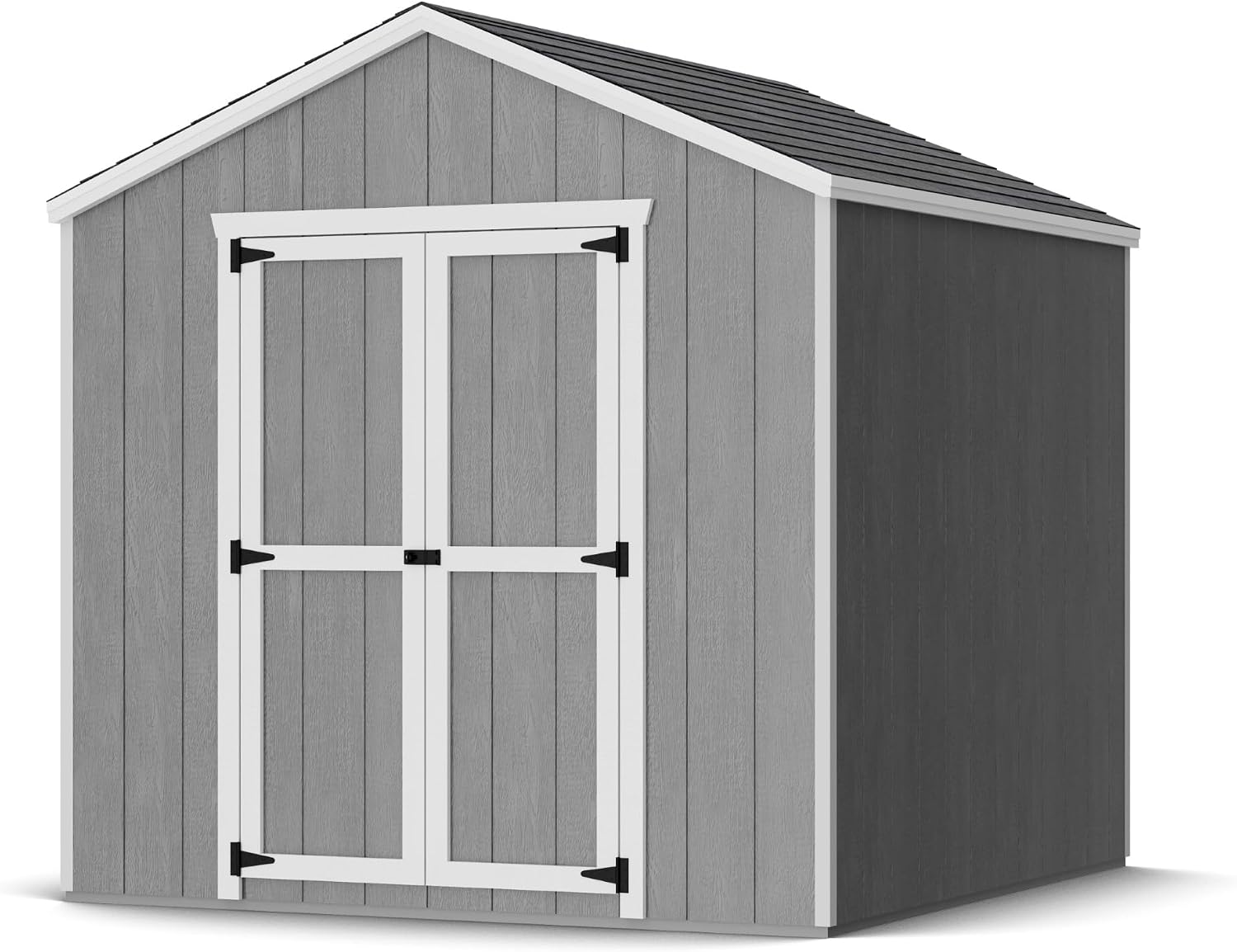 Little Cottage Co. 8x8 Value Gable Shed with Floor, Outdoor Wood Storage Do-It-Yourself Precut Kit