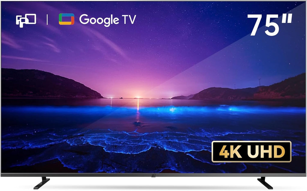 FPD 75 Inch Smart TV, 4K LED Google TV with Google Play Built-in Google Cast, HDR 10, Compatible with Dolby Atmos & Vision MEMC, Voice Assistant Remote, UHD Flat Screen Television (CG75-C3)