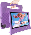 NRKDUBQ 2025 Latest 10.1 inch Kids Tablet Android 15 Tablets for Kids with EVA Protective Case 8GB RAM 64GB Storage Toddler Tablet, Parental Controls, 12-hr Battery, WiFi, GPS, Purple