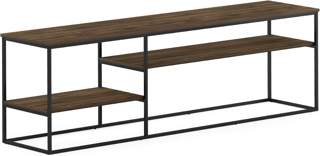 Furinno Moretti Modern Lifestyle TV Stand, Entertainment Center for TV up to 78 Inch, for Living Room, Bedroom, Brown Walnut