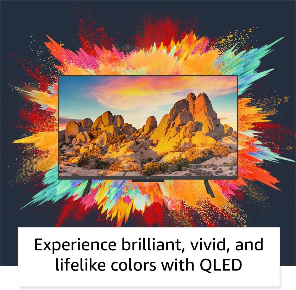 Amazon Fire TV 50' Omni QLED Series 4K UHD smart TV, Dolby Vision IQ, Fire TV Ambient Experience, local dimming, hands-free with Alexa