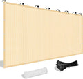 Shade&Beyond Customized Size 14' X 15' Shade Cloth with Grommets, 90% UV Protection UV Protection Mesh Tarp Sun Screens for Patio GN04, Wheat