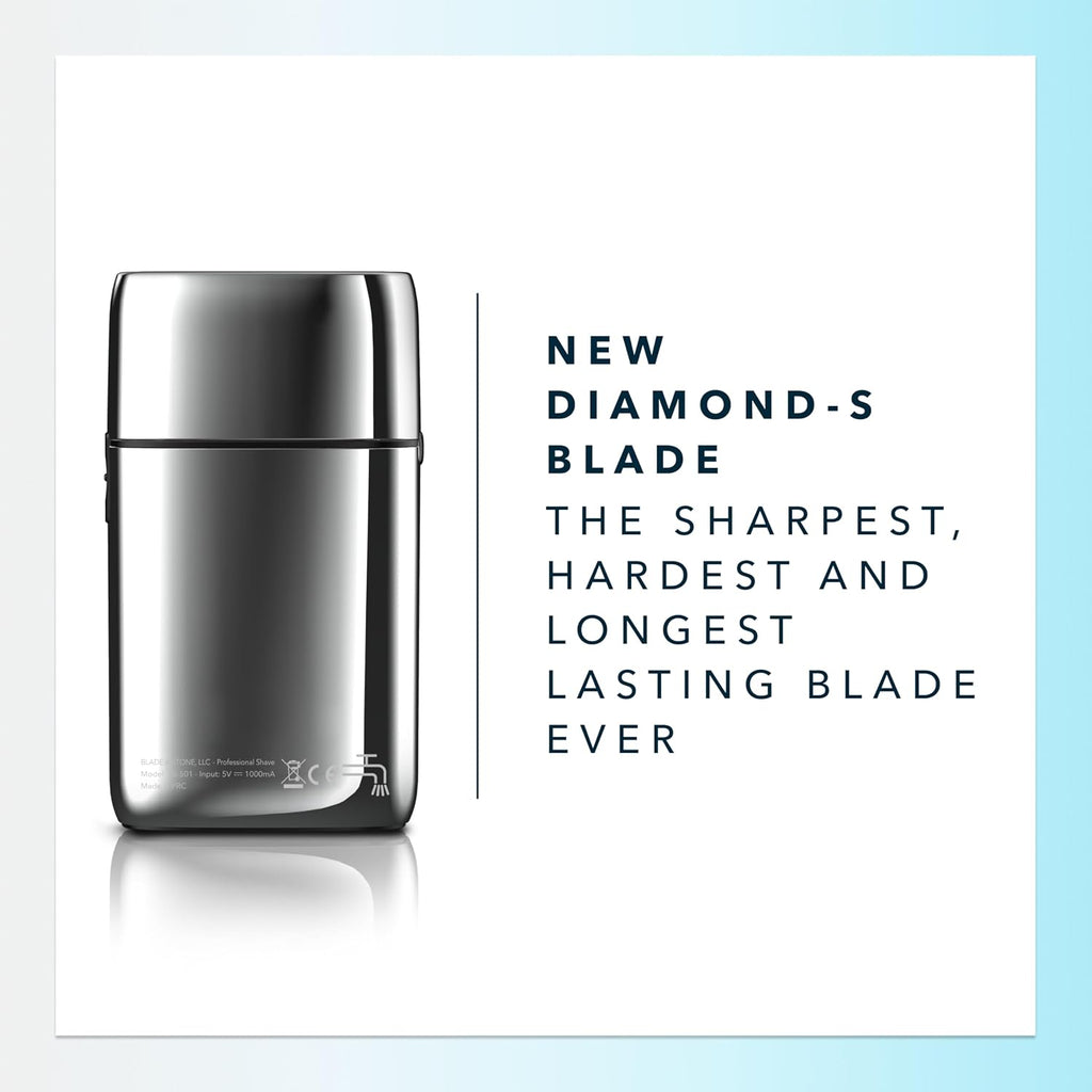 Blade & Stone PS501 Foil Shaver for Men – Dual Foil Cordless Shaver with Graphene-X Blades and 8000 RPM Digital Motor – All-Metal, Rechargeable Wet and Dry Razor – Aviator