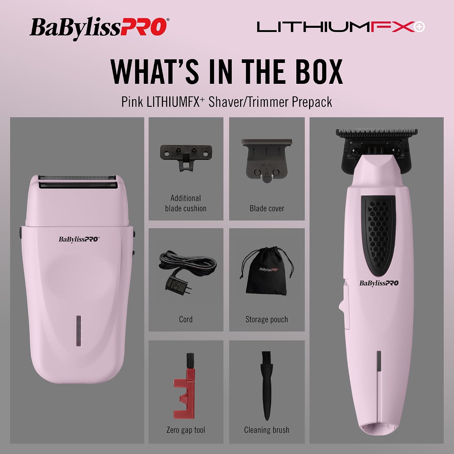 BaBylissPRO LithiumFX Cord/Cordless Lithium Ergonomic Hair Trimmers for Men