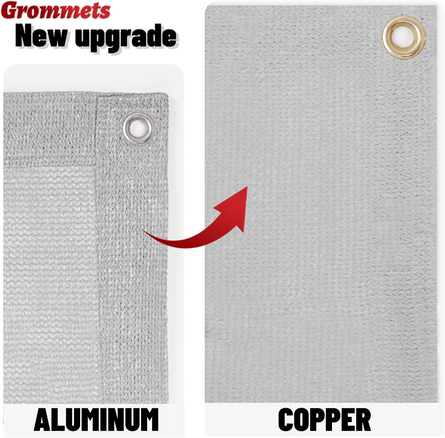 SUNNY GUARD Shade Cloth Custom Size 14x20 FT Sun Shade Screen Fabric Shade Cover Tarp with Grommets for Pergola Backyard Garden, Light Grey(We Customized)