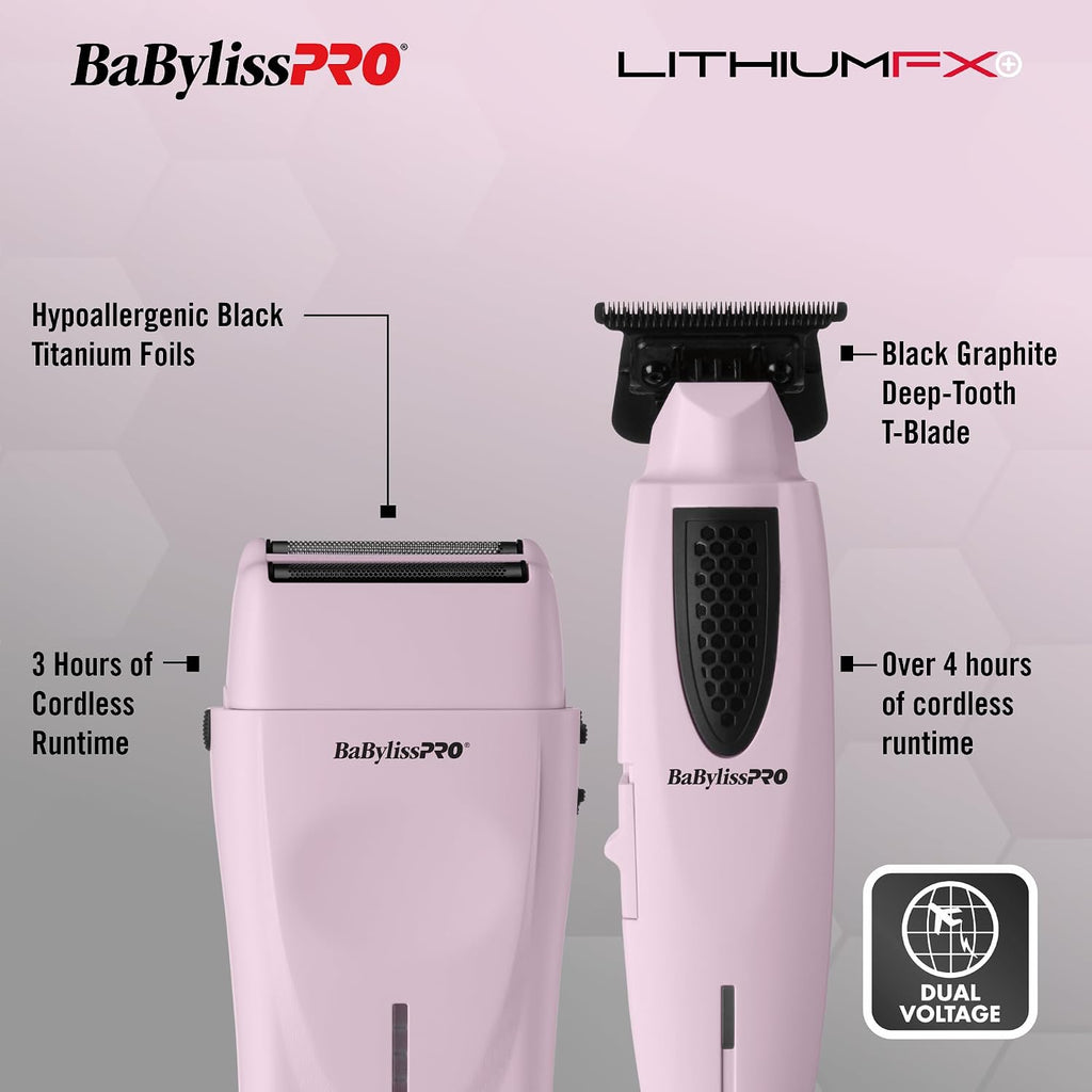 BaBylissPRO LithiumFX Cord/Cordless Lithium Ergonomic Hair Trimmers for Men