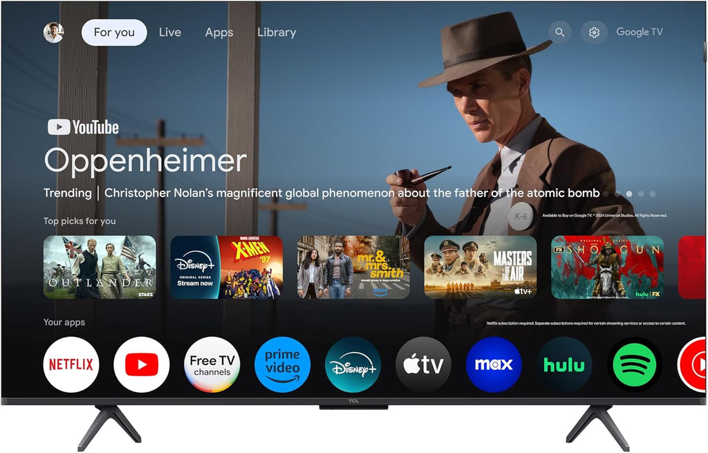 TCL 50-Inch QM6K Series QLED 4K Smart QD-Mini LED TV with Google TV (50QM6K, 2025 Model) New Halo Control System, LD500 Precise Dimming Series, High Contrast HVA Panel, 144Hz Native Panel Refresh Rate