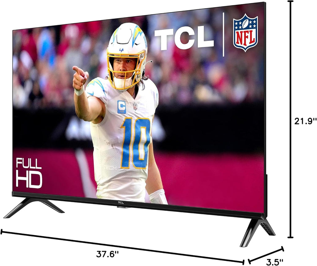 TCL 43-Inch Class S3 1080p LED Smart TV with Google TV (43S350G, 2023 Model), Google Assistant Built-in with Voice Remote, Compatible with Alexa, Streaming FHD Television,Black