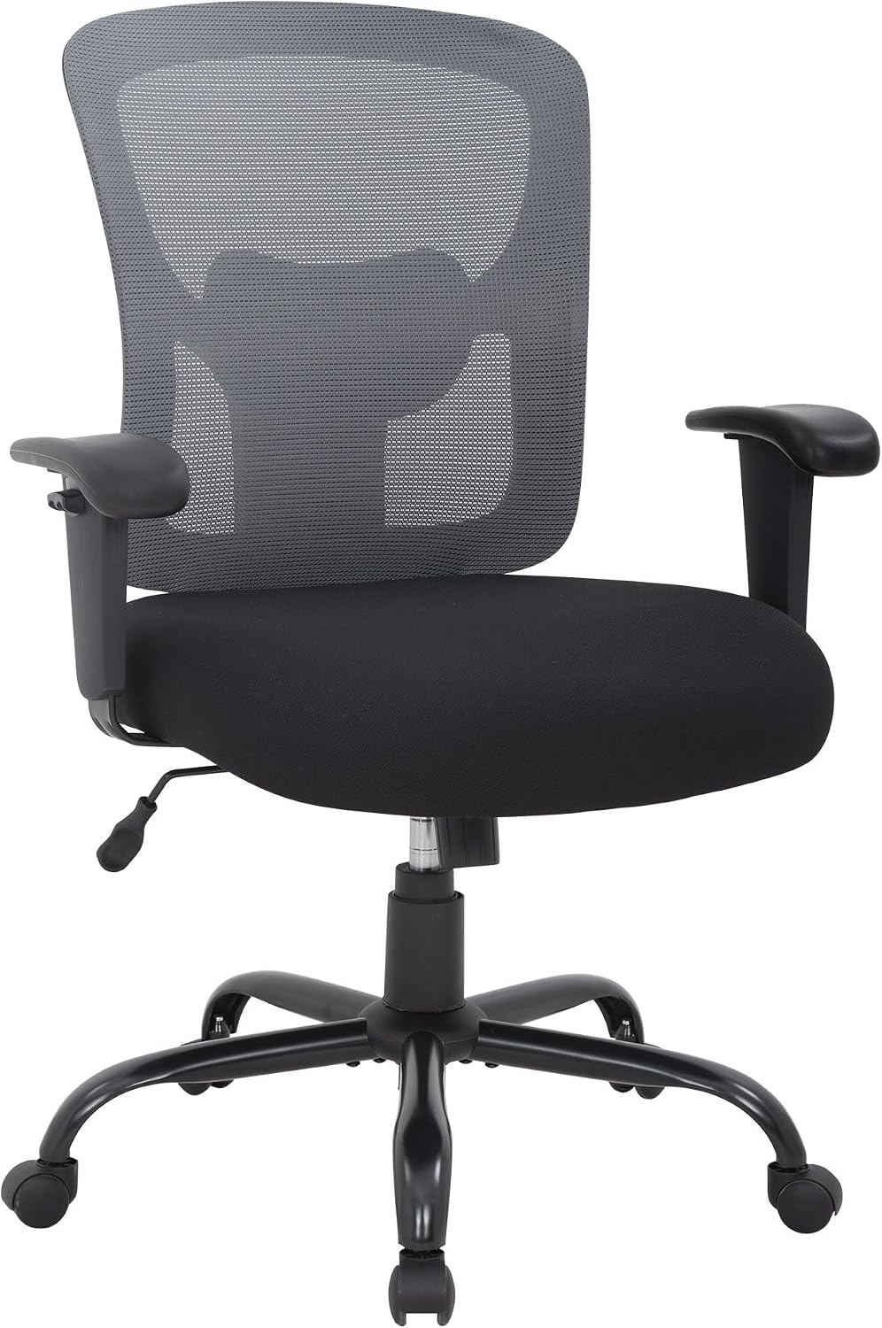 Big and Tall Office Chair 400lbs Desk Chair Mesh Computer Chair with Lumbar Support Wide Seat Adjust Arms Rolling Swivel High Back Task Executive Ergonomic Chair for Home Office (Grey)