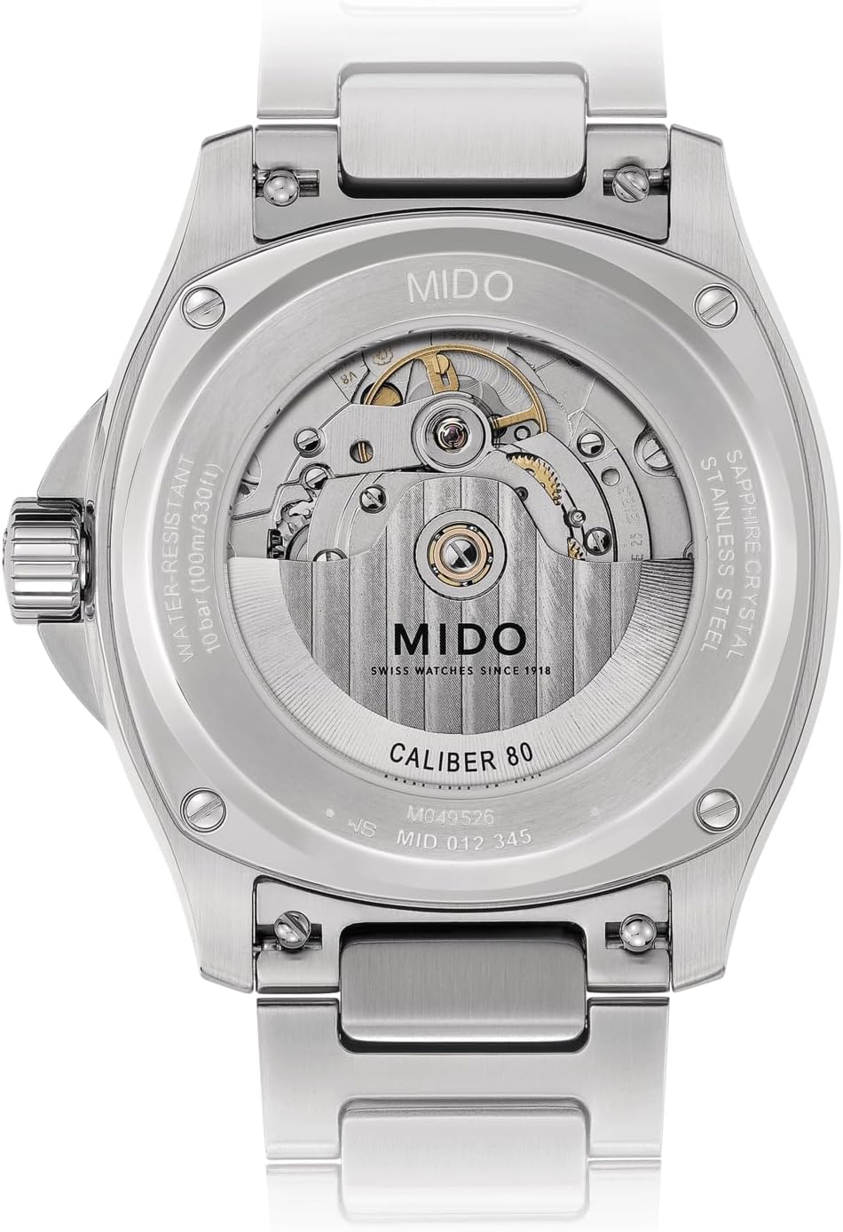 MIDO Multifort TV Big Date - Swiss Automatic Watch for Men - 40mm Case with Transparent Caseback
