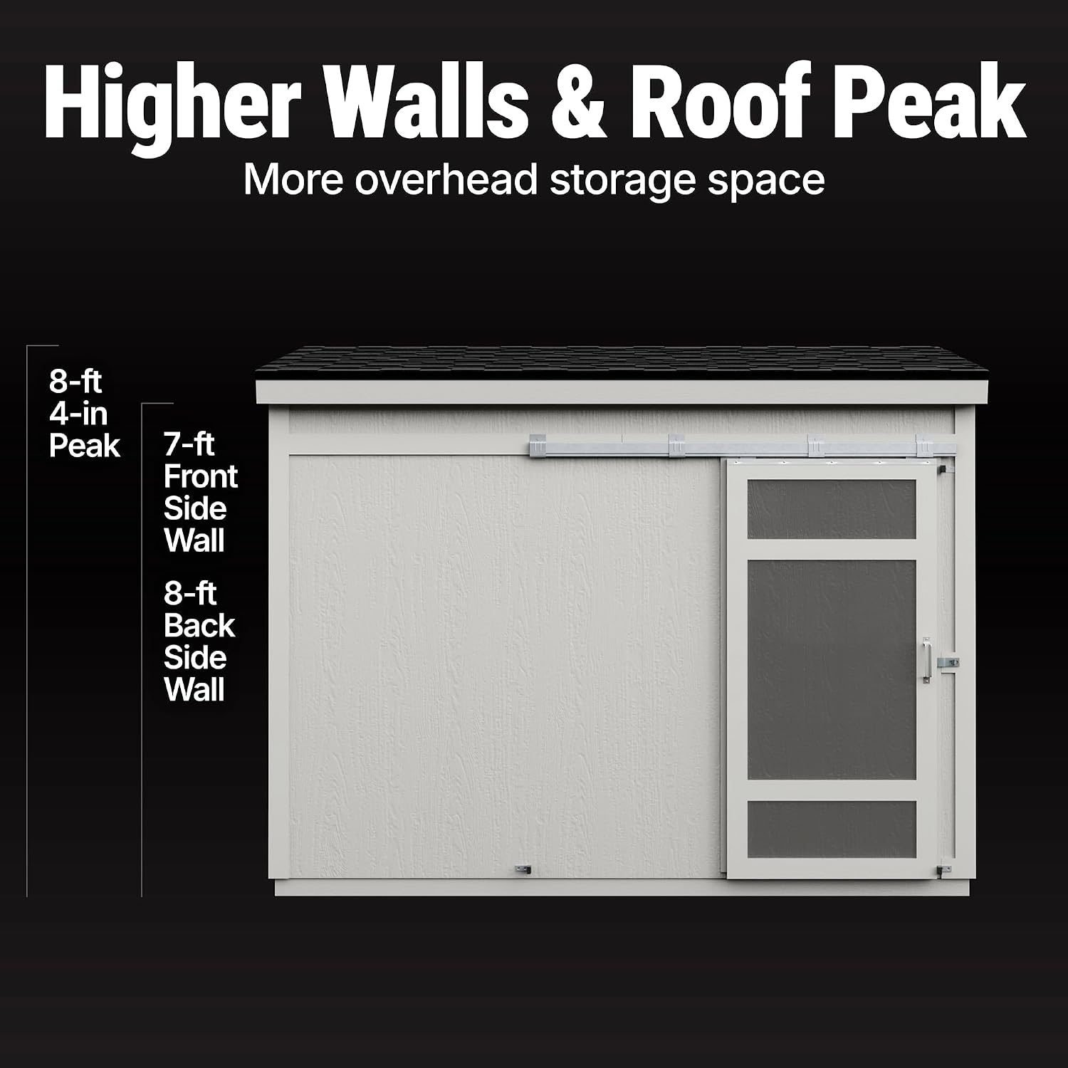 Handy Home Products Cambria 10x4 Outdoor Wood Storage Shed with Full Floor System- Does not Include Paint or Roofing Shingles