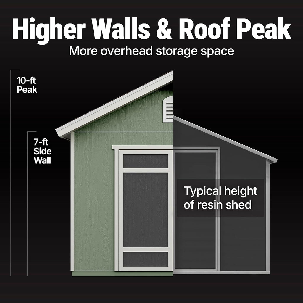 Handy Home Products Fairfax 10x20 DIY Wooden Storage Shed