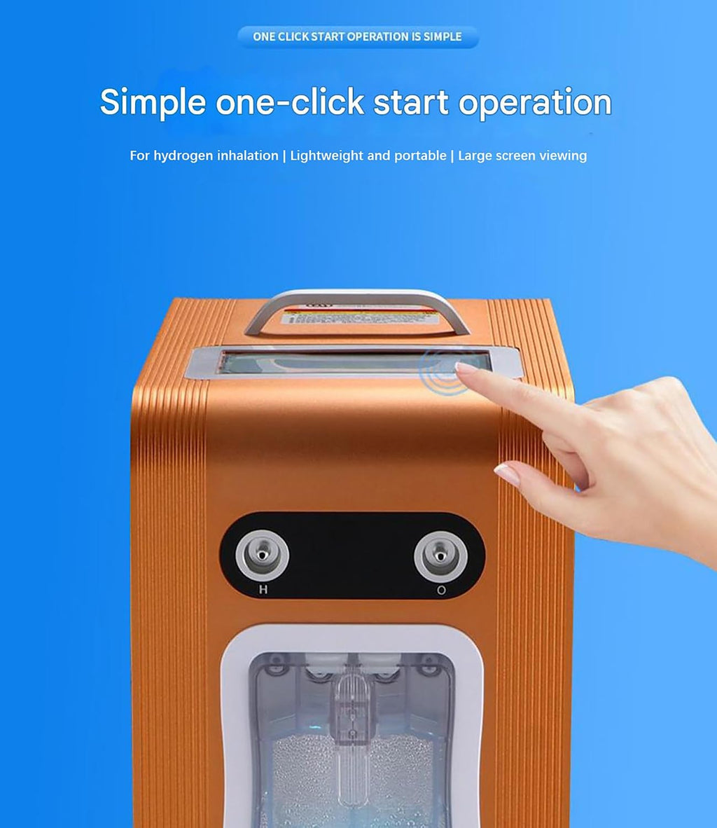 Adjustable Flow Hydrogen Inhalation Machine, 99.99% High Purity Browns Gas Generator, Dual Outlet H2 Inhaler Therapy Device, 4 Specifications, for Home, Elderly 1800ml