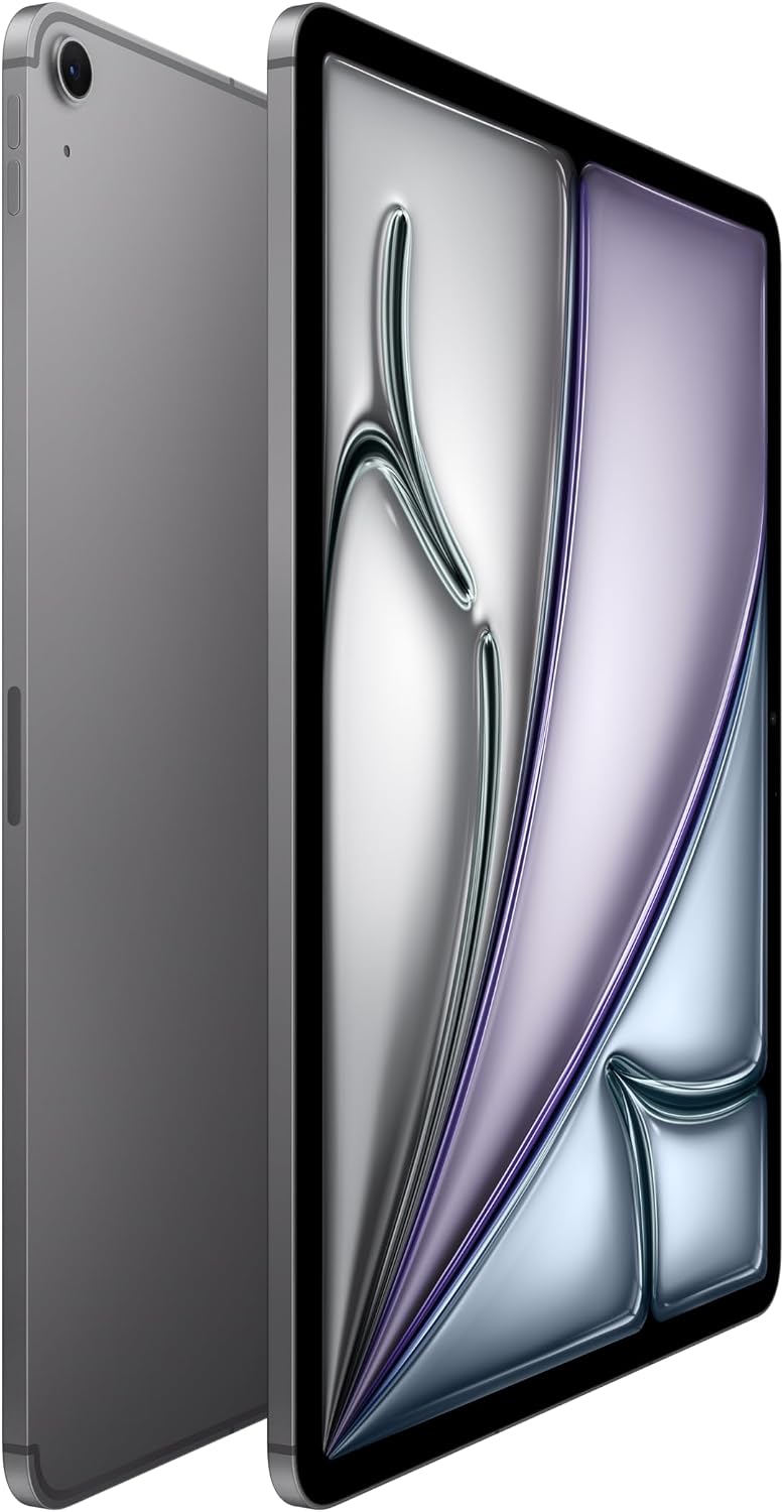 Apple iPad Air 13-inch with M3 chip Built for Apple Intelligence, Liquid Retina Display, 1TB, 12MP Front/Back Camera, Wi-Fi 6E + 5G Cellular, Touch ID — Space Gray with AppleCare+ (2 Years)