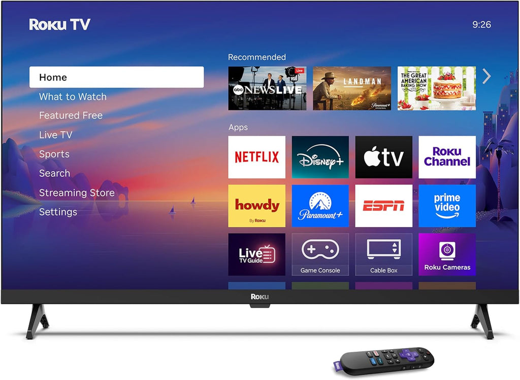 Roku Smart TV – 32-Inch Select Series, 720p HD TV – Roku TV with Voice Remote – Flat Screen LED Television with Wi-Fi for Streaming Live Local News, Sports, Family Entertainment