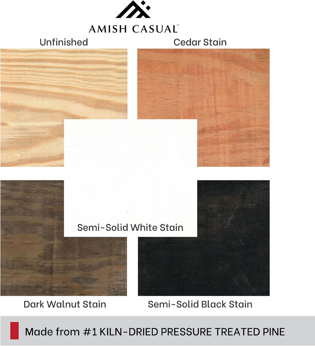 Amish Casual Heavy Duty Mission Pressure Treated Swing Chair (Semi-Solid Black Stain)