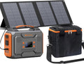 Portable Power Station with Solar Panel 40W, 300W Solar Generator with Panels, Portable 110V AC Outlet Camping Solar Power Bank Generators Battery Pack for Laptop Device Home RV Outdoor Power Outage