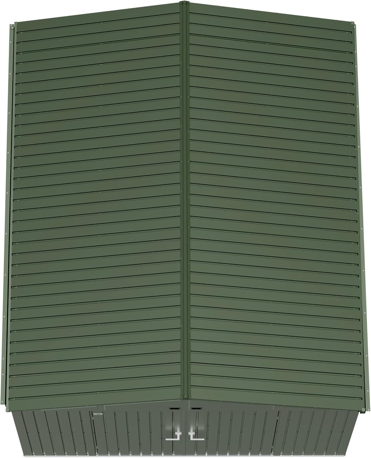 Scotts 10' x 12' Outdoor Lockable Water-Resistant Steel Storage Shed Building with Tool Hanger and Gable Roof, Green