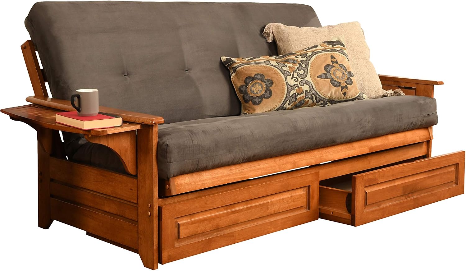Kodiak Furniture Phoenix Futon, Full Size, Suede Gray