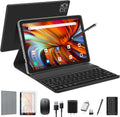 EITOMIN Android Tablet 2026 Latest 10 inch Tablet with Keyboard,128GB ROM 16GB RAM TF1TB Expand,Octa-Core,5GWiFi,1080FHD,13MP+8MPCamera,Bluetooth5.0,GPS,Mouse,Case,Black