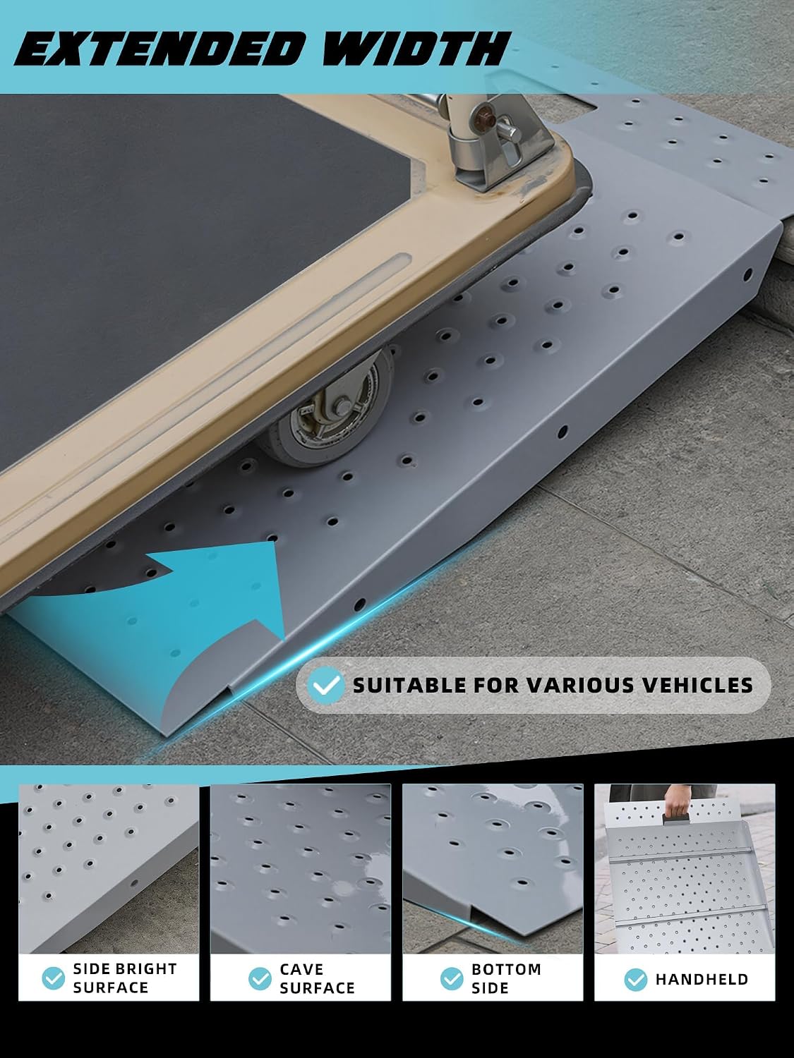 WHALEMOTOR Shed Ramp 2PC, Loading Ramp for Riding Mower, 29' L x48 W, 1500 lbs Capacity, Shed Storage Ramps for Sheds, Garages, Barns, ATV, Lawnmower, Golf Cart, Sturdy Anti-Slip Ramps