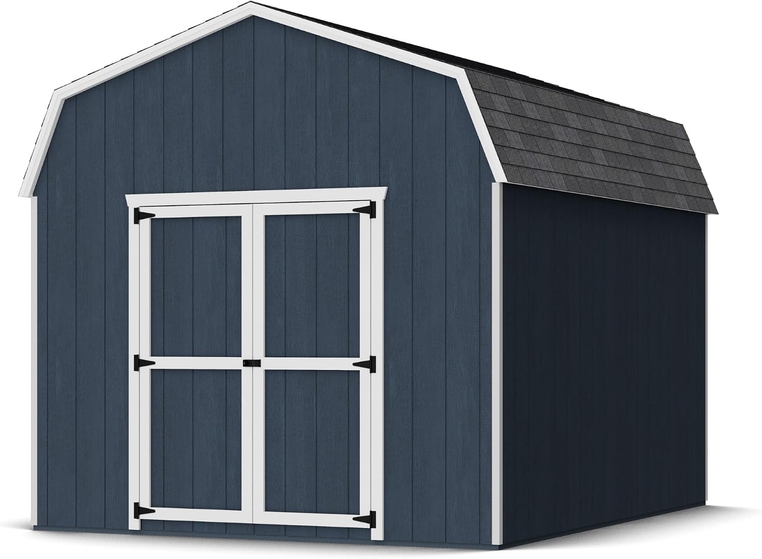 Little Cottage Co. 10x12 Value Gambrel Barn with 6 ft. Sidewalls with Floor, Outdoor Wood Storage Shed Do-It-Yourself Precut Kit