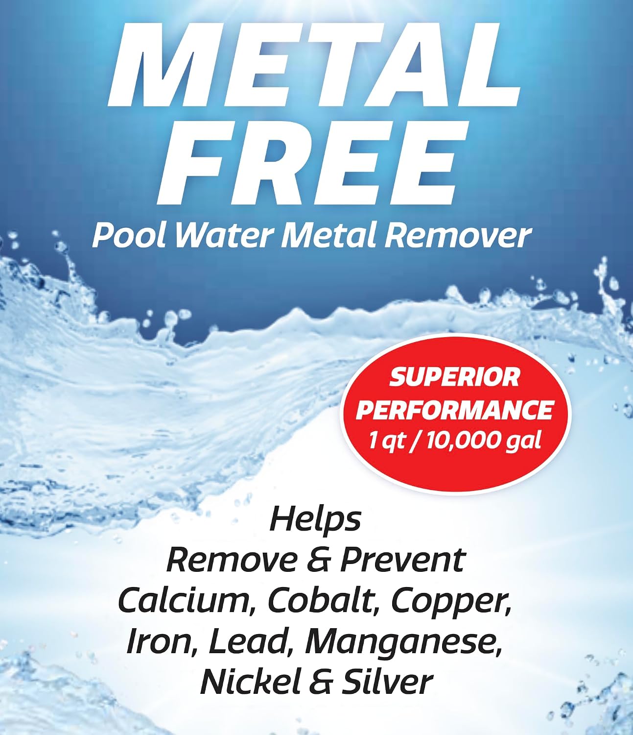 SpaChoice 1-Quart 12-Pack Premium Metal Free Pool Water Metal Remover, Pool Stain Remover, Made in USA