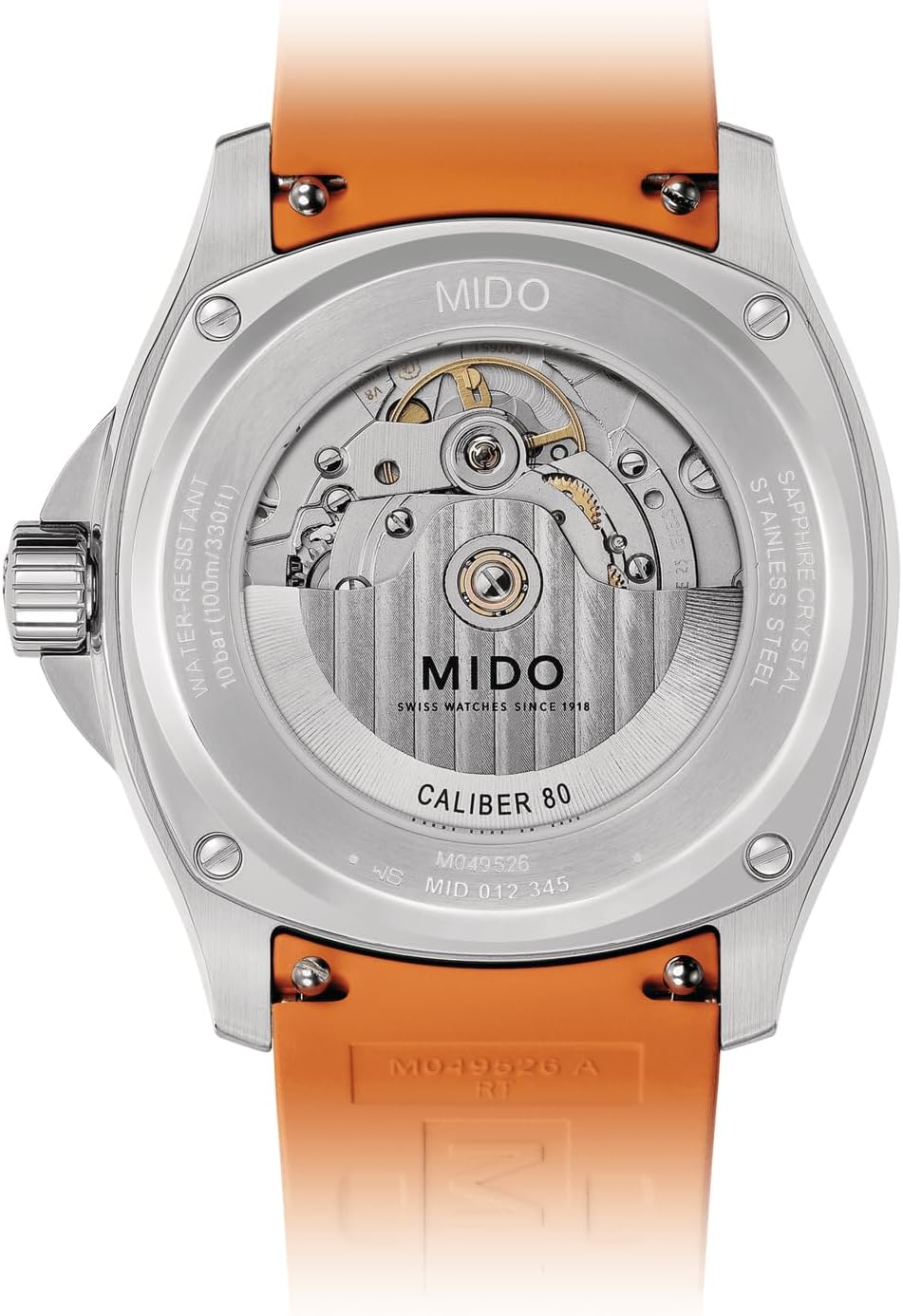 MIDO Multifort TV Big Date - Swiss Automatic Watch for Men - 40mm Case with Transparent Caseback