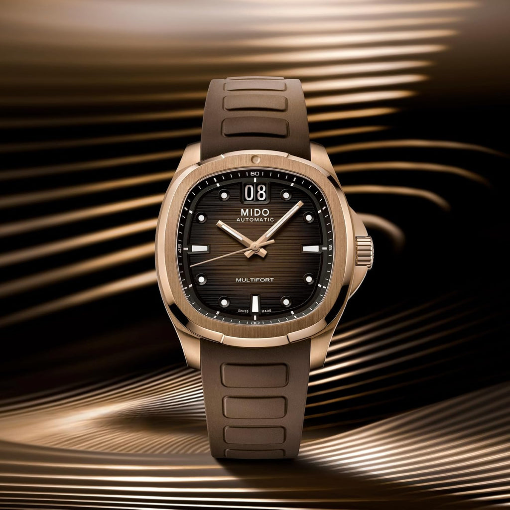 MIDO Multifort TV Big Date - Swiss Automatic Watch for Men - 40mm Case with Transparent Caseback