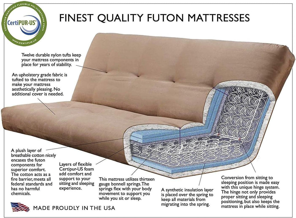 Kodiak Furniture Phoenix Futon Set, Full, Barbados