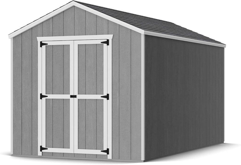 Little Cottage Co. 8x14 Value Gable Shed with Floor, Outdoor Wood Storage Do-It-Yourself Precut Kit