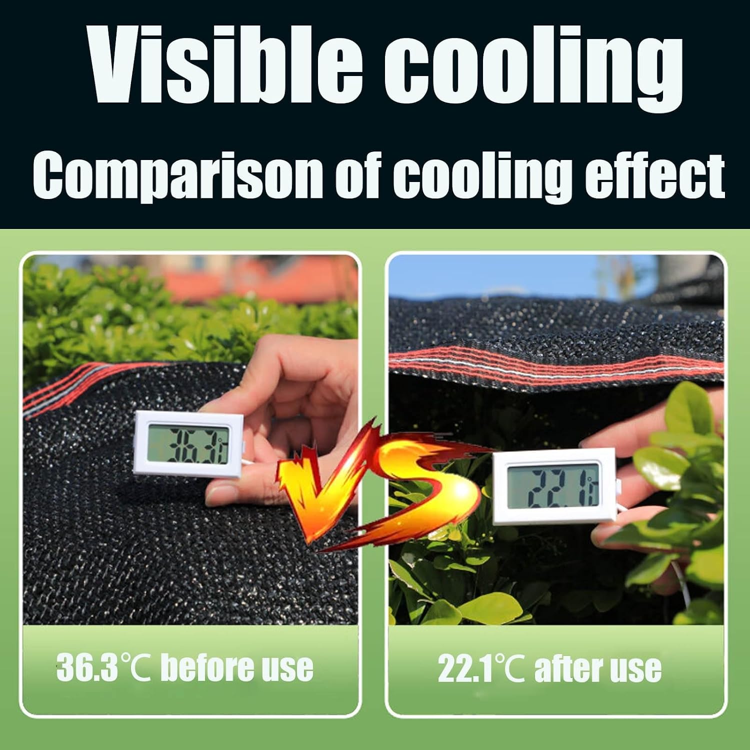KAnduo Garden Shade Cloth, 6x6 6x12 12x16 16x20ft Black Sun Shade Net, Mesh Sun Shade Tarp with Lashings and Ties Grommets, Sunblock Shade Cloths for Plants Cover, Patio(9.8x32.8ft)