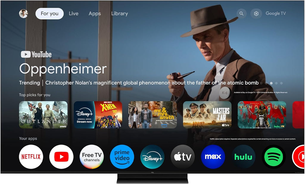 TCL 65 Inch Class QM7K Series | Mini LED QLED 4K HDR | 65QM7K, 2025 Model | 120HZ-144HZ Anti Reflective Screen Smart Google TV Dolby Atmos Onkyo Audio | Voice Remote Alexa Gaming Streaming Television