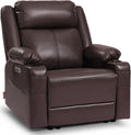 EONIX Wide Power Wall Hugger Recliner Chair for Small Space, Real Zero Clearance Power Recliner for RV, Living Room, Bedroom, 400lbs Heavy Duty, SXXY012992, Chocolate Brown